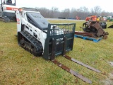 2015 Bobcat MT55 Walk Behind Skid Steer w/Pallet Forks & Bucket