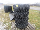 4 NEW 12-16.5 Tires w/Rims