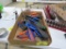 Box of Pry Bars & Screw Drivers