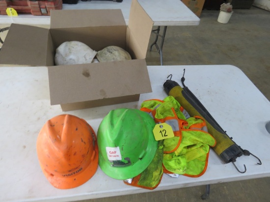 Box of Hard Hats-Safety Vests-Oversize Load Banner