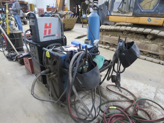 Miller Millermatic 210 Welder w/Mig Gun-Spool Gun-Tank & Cart