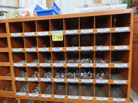 40 hole Metal Bolt Bin & Bolts