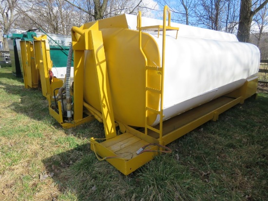 2000gal Water Tanker Roll off Hookflit w/Honda Water Pump