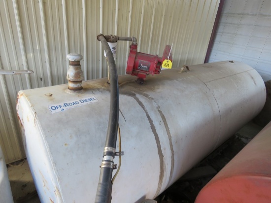 1000gal Fuel Tank w/100v Pump