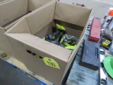 Box of Ryobi Battery Tools