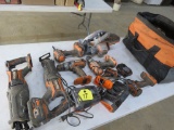 Ridgid Battery Power Tools w/Chargers & Batteries