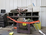15 hole Wood Bin w/Contents & Crate