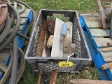 Crate of Concrete Trowels