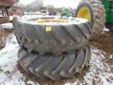 Pair of 20.8R-34 Tractor Tires w/Rims