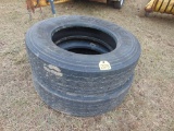 Pair of 285/75R-24.5 Tires