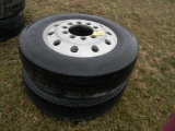 Pair of 285/75R245 Tires and Alum Rims