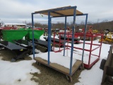 Blue Cart on Wheels
