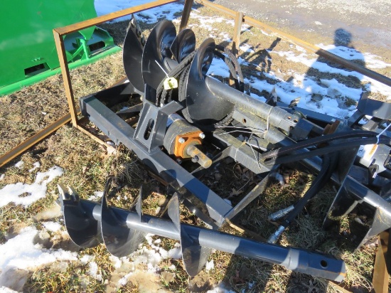 NEW QT Hyd Drive Post Hole Digger w/2 Bits