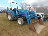 NH TC29 Compact Tractor w/Great Bend 240 Loader & Woods 7500 Backhoe