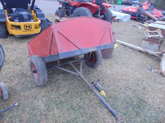 Pull behind dump cart