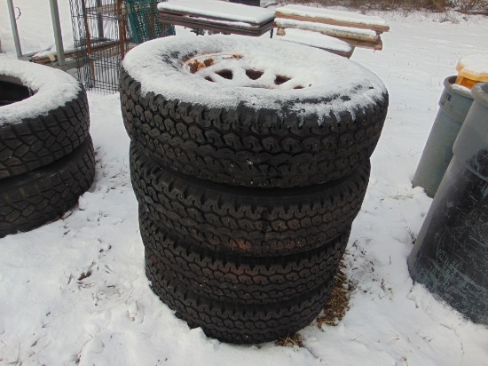 4 Tires LT235/85-16 and Rims
