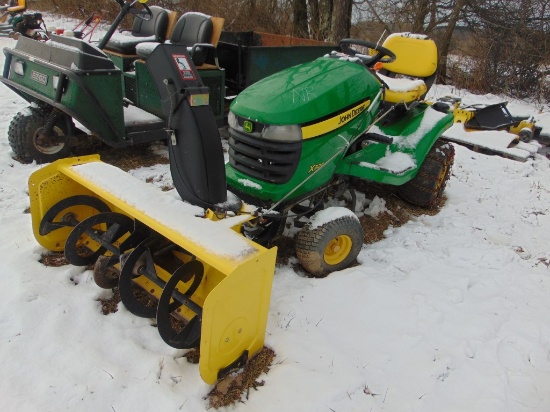 JD X324 Lawn Tractor w/50ft Deck & Snowblower