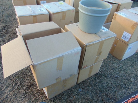 4 11in Clay Pots