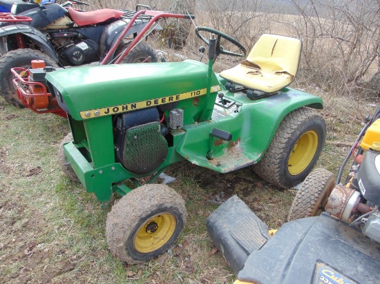 JD 110 lawn tractor w/deck