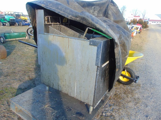 Propane double basket deep fryer