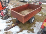 Pull behind dump cart