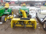 JD X748 Lawn Tractor w/ 47in snow blower & 48in deck
