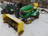JD X324 Lawn Tractor w/50ft Deck & Snowblower