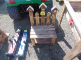 Wooden Birdhouse Bench