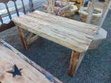 Wood coffee table