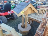 Wood wishing well