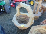 Wood flower pots