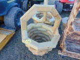Wood flower pots