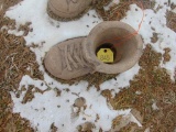 Concrete shoe flowerpot