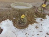 Concrete frog bird water