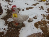 Chicken family, Hen and 3 chicks