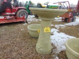 Concrete bird water