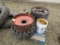 Pallet of tires and parts