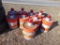 9 Buckets w/flasher lights