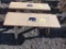 Wood bench w/ bear