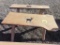 Wood bench with buck