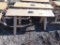 Wood bench with bear