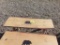 Wood bench with bear