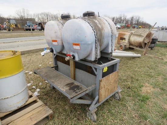 2 barrels on cart