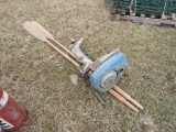 Boat motor and oars