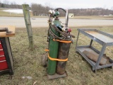Acetylene torch set with cart