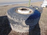 2 tires and rims 12R20