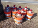 9 Buckets w/flasher lights