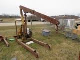Crane with gas engine