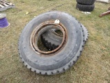 Pair of 11R-22.5 tires