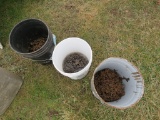 3 Buckets of tire chains